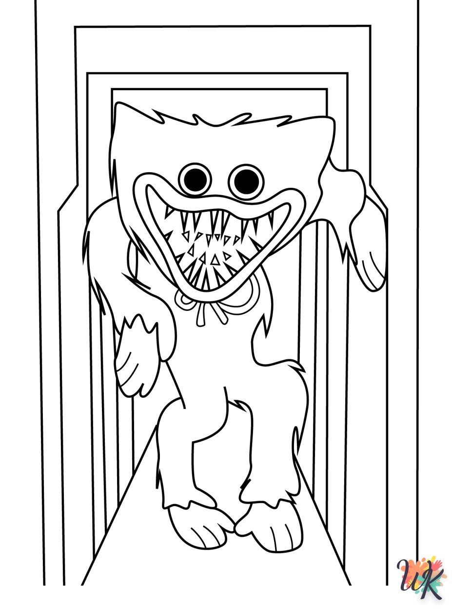 Huggy Wuggy coloring pages free printable