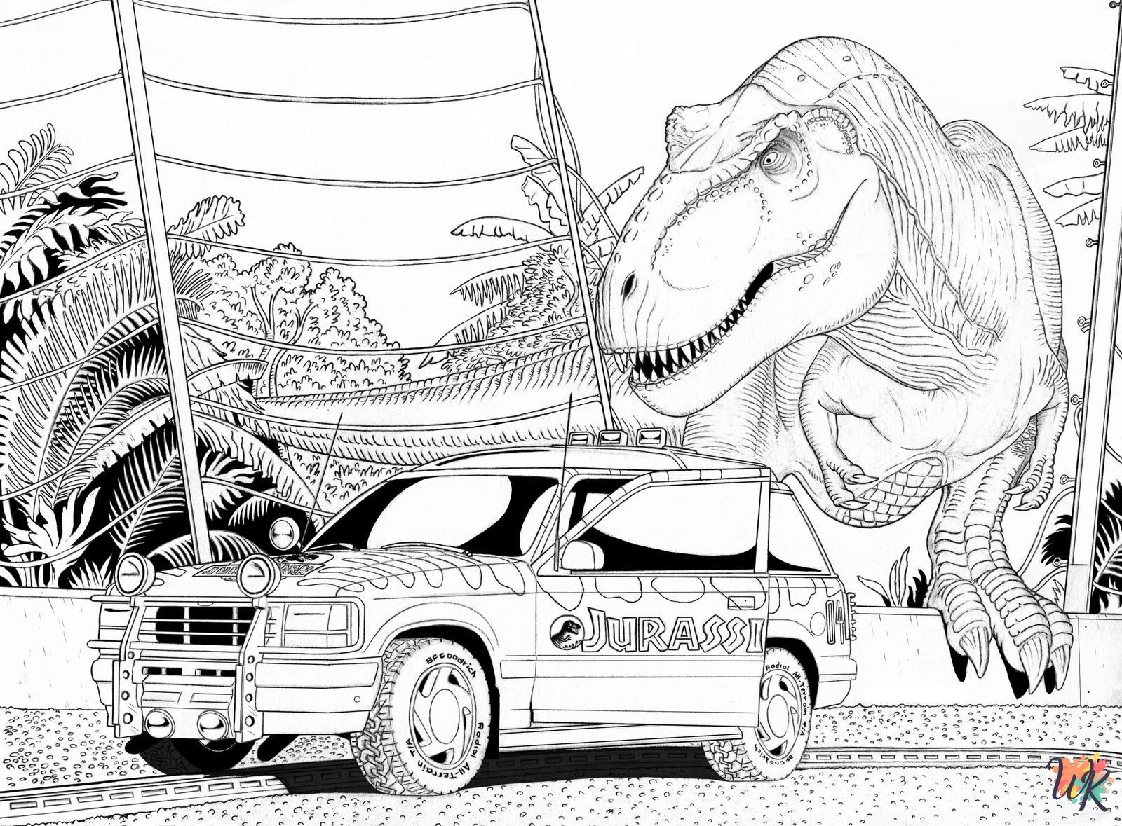 merry Jurassic Park coloring pages