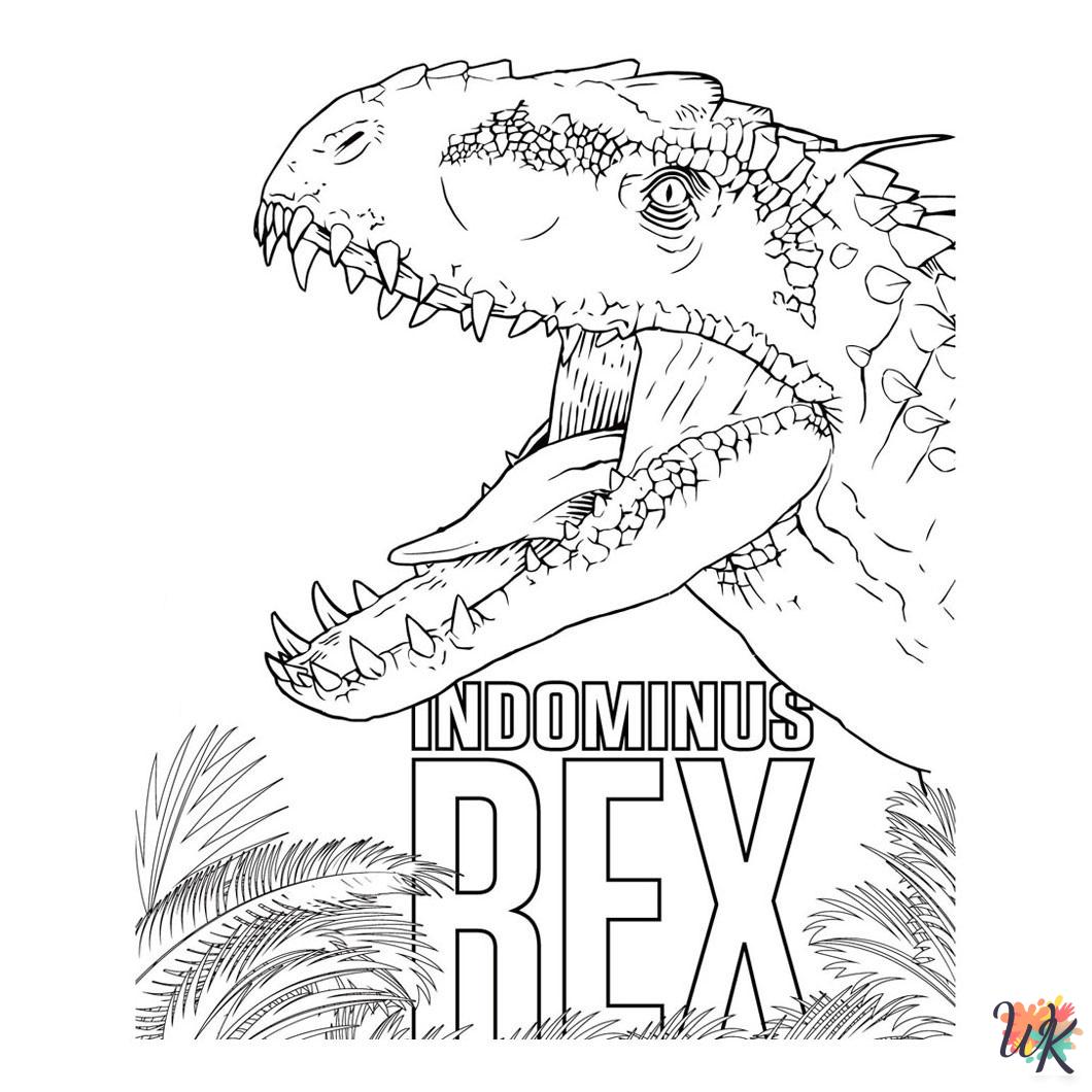 Jurassic Park coloring pages for adults easy