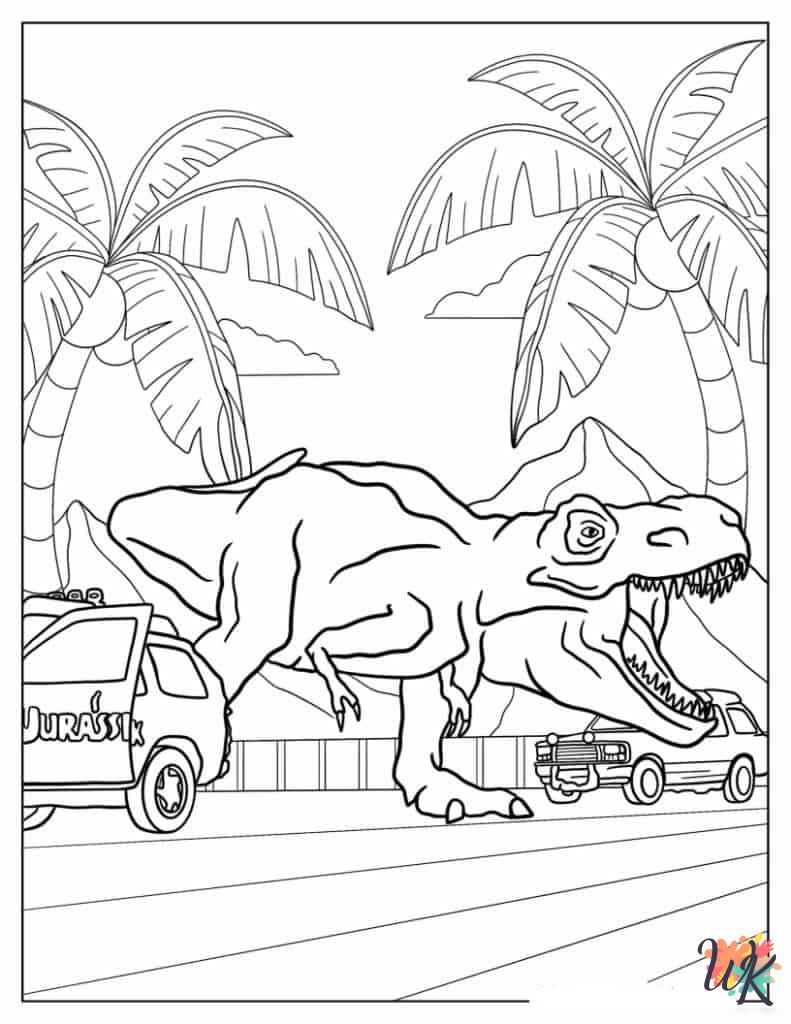 free adult Jurassic Park coloring pages