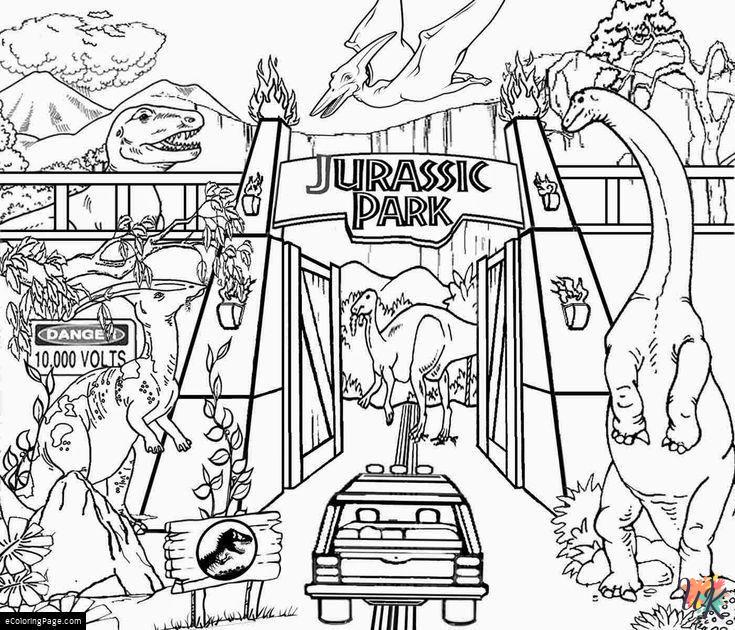 adult Jurassic Park coloring pages