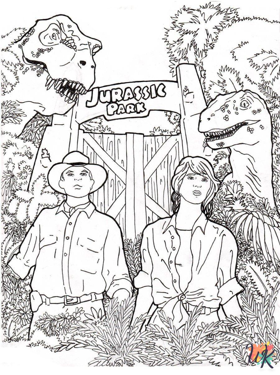 Jurassic Park coloring pages for adults pdf