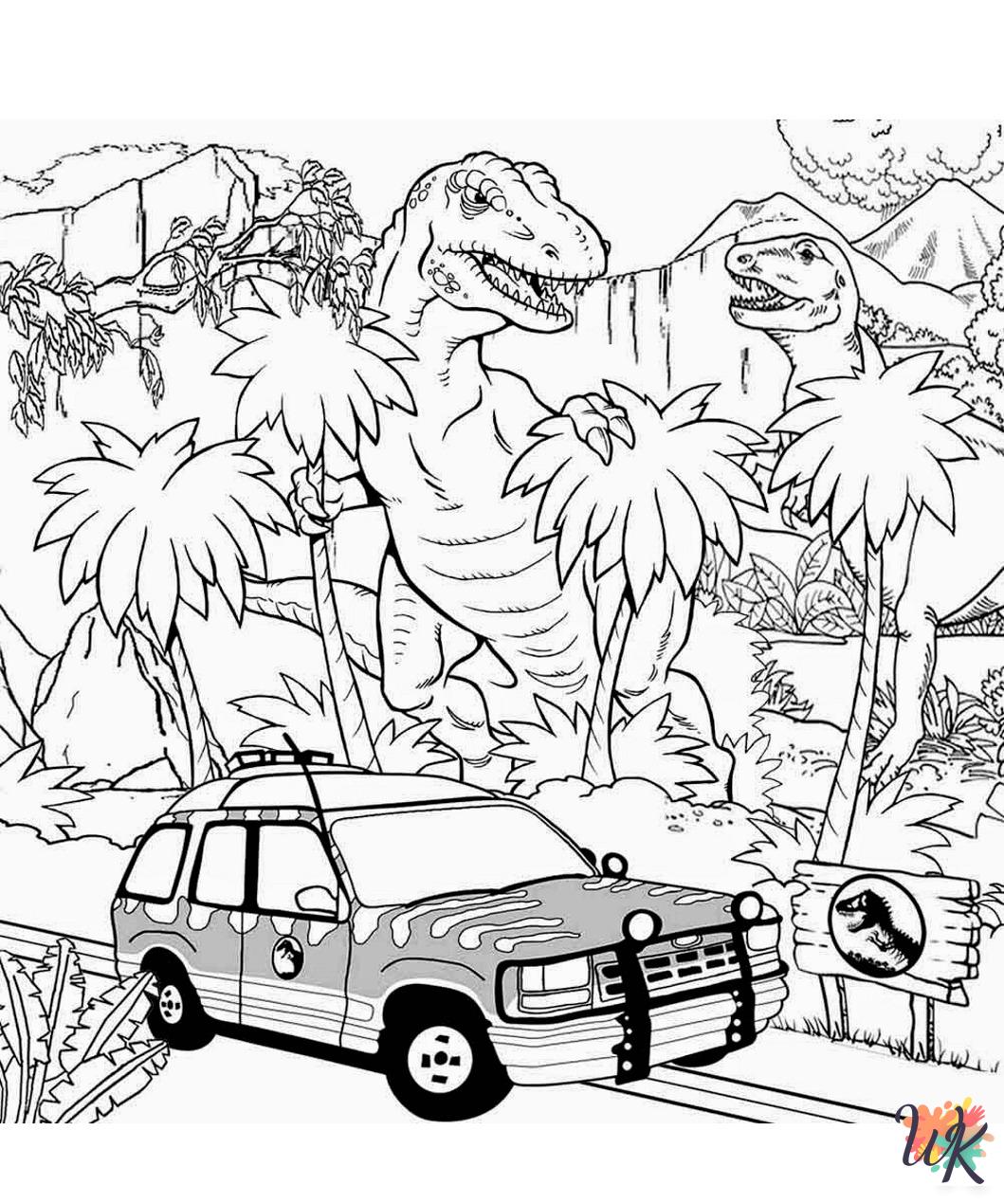 free printable coloring pages Jurassic Park 1