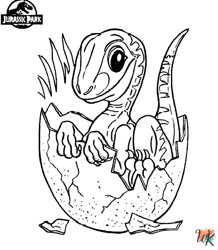 grinch cute Jurassic Park coloring pages