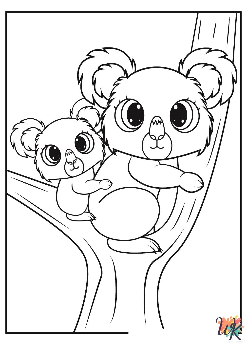 free Koala coloring pages for kids