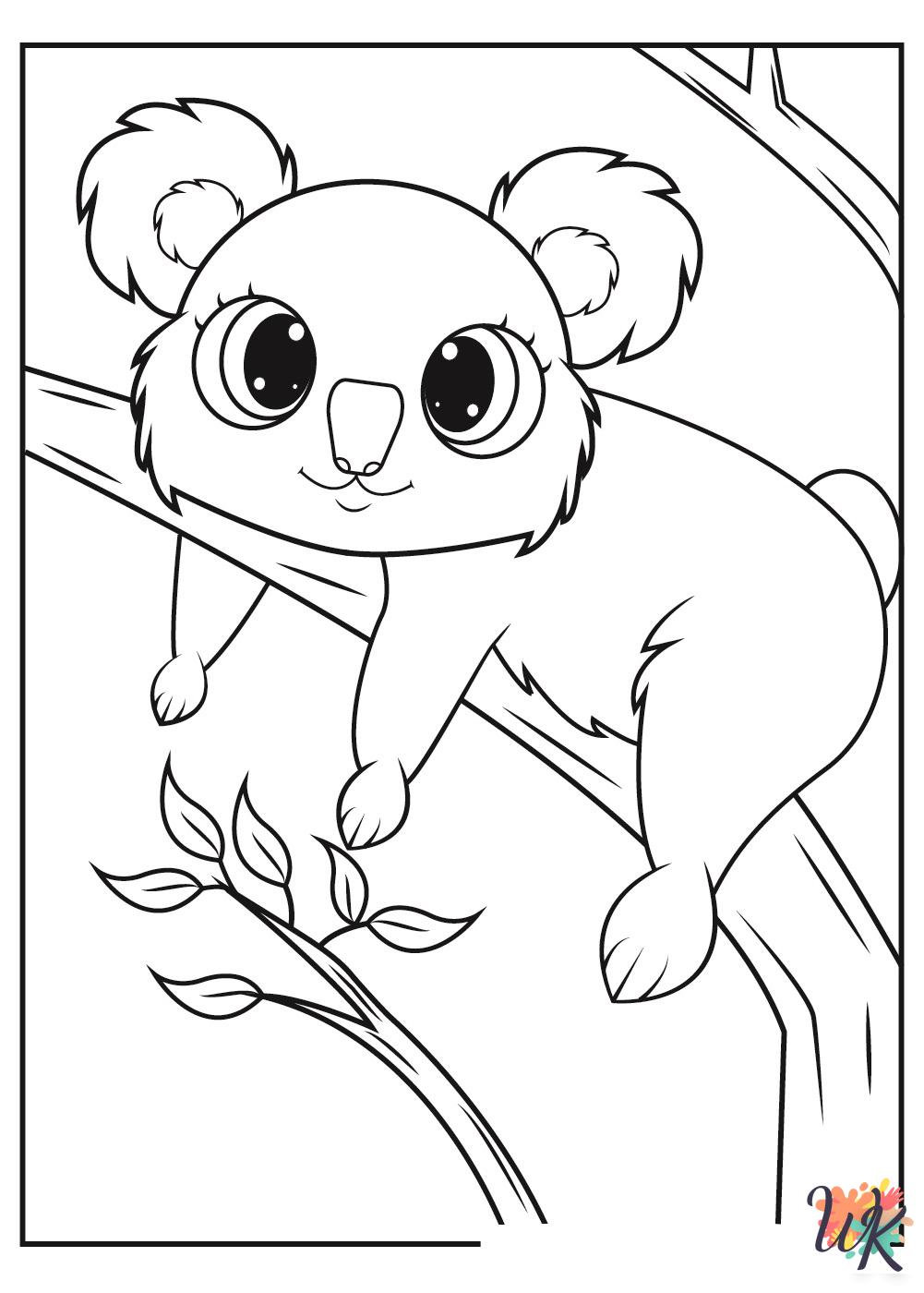 free Koala printable coloring pages