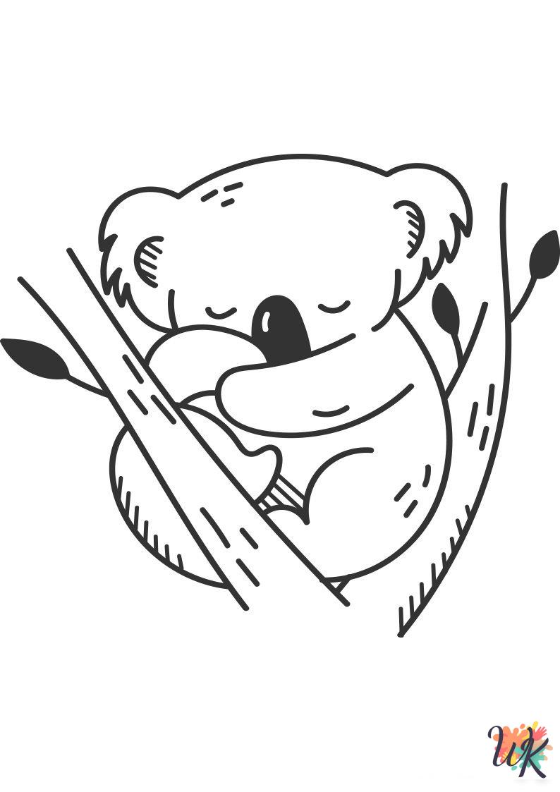 free Koala printable coloring pages