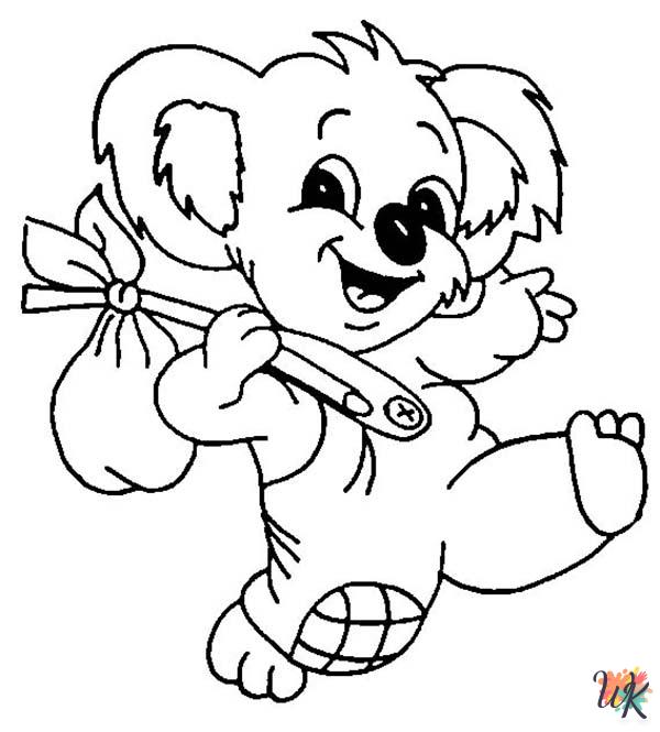 Koala coloring pages for kids