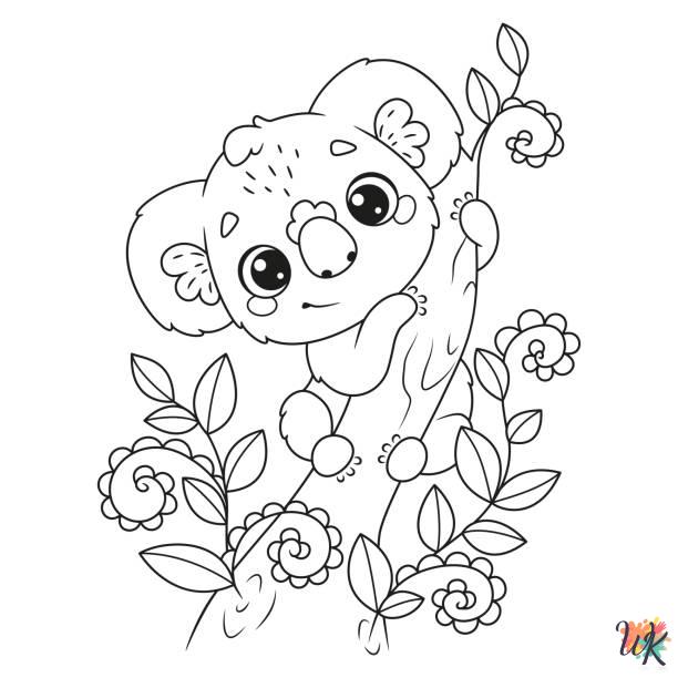 Koala ornament coloring pages