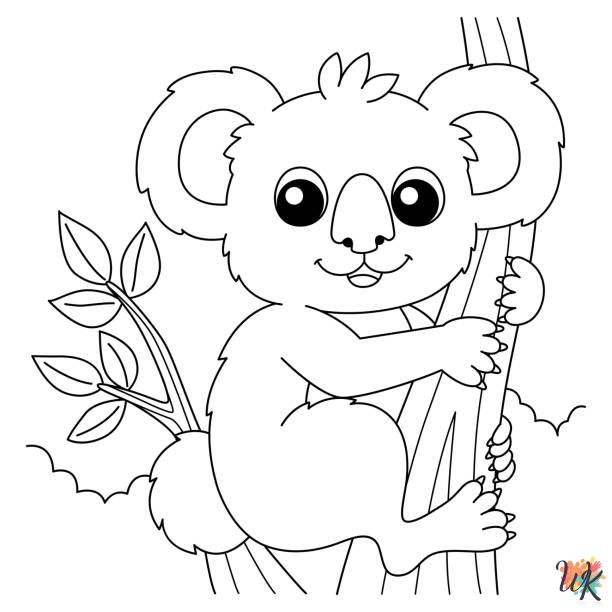 Koala free coloring pages
