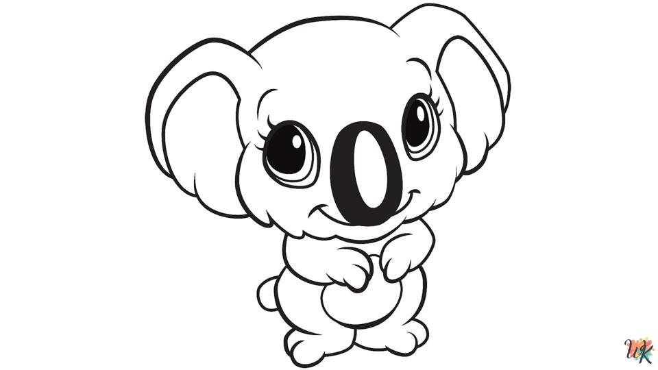 Koala cards coloring pages