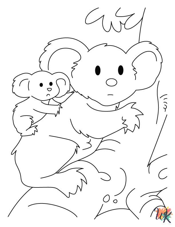 merry Koala coloring pages