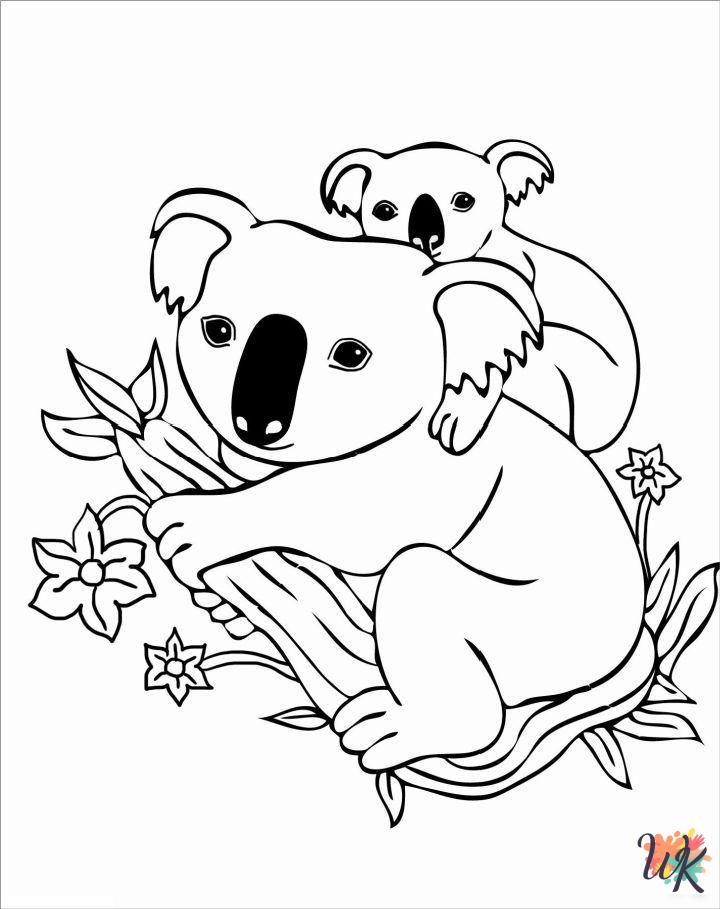 old-fashioned Koala coloring pages