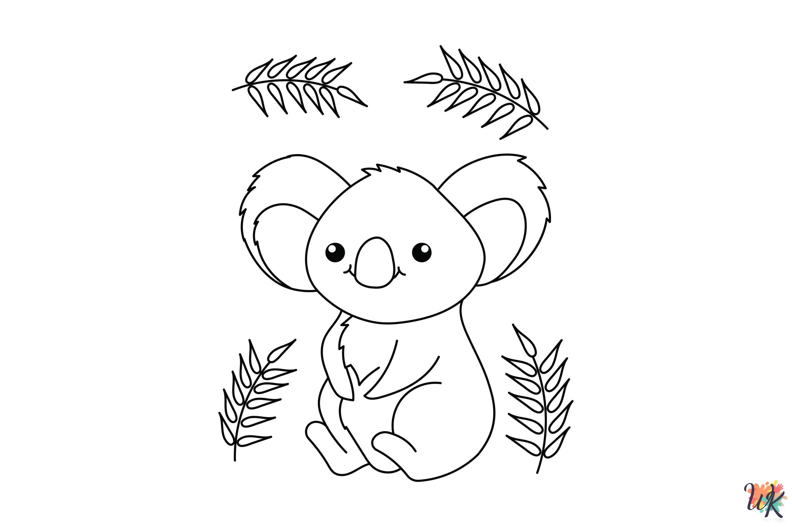 coloring pages for Koala