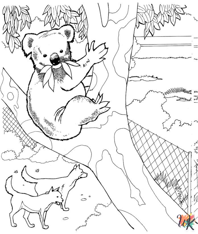 printable Koala coloring pages for adults