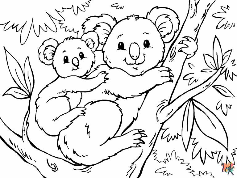 kids Koala coloring pages