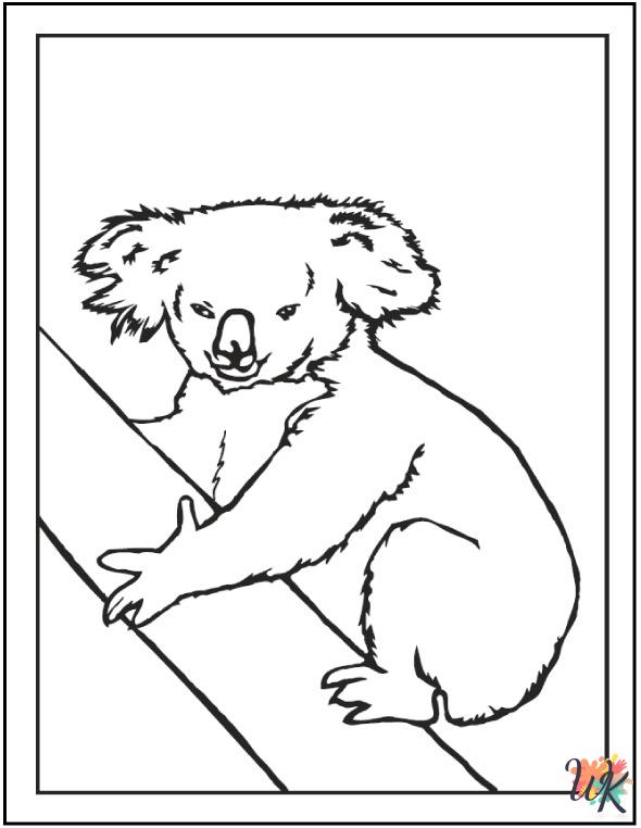 Koala coloring pages for preschoolers