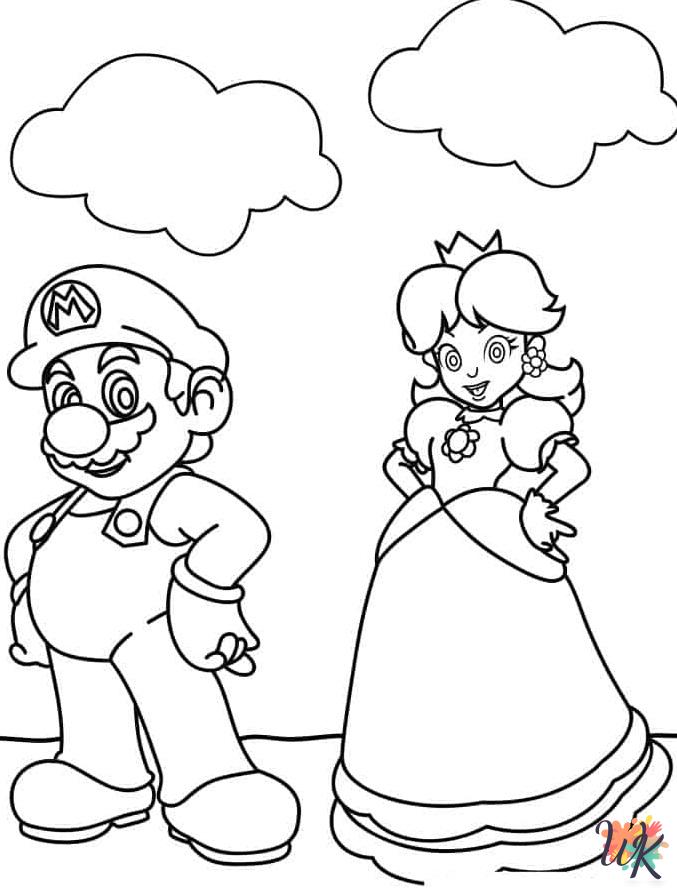 free Mario coloring pages for adults