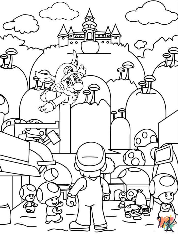grinch Mario coloring pages