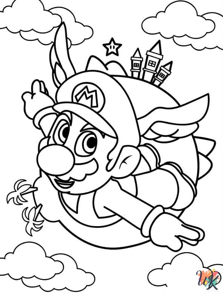 Mario ornament coloring pages