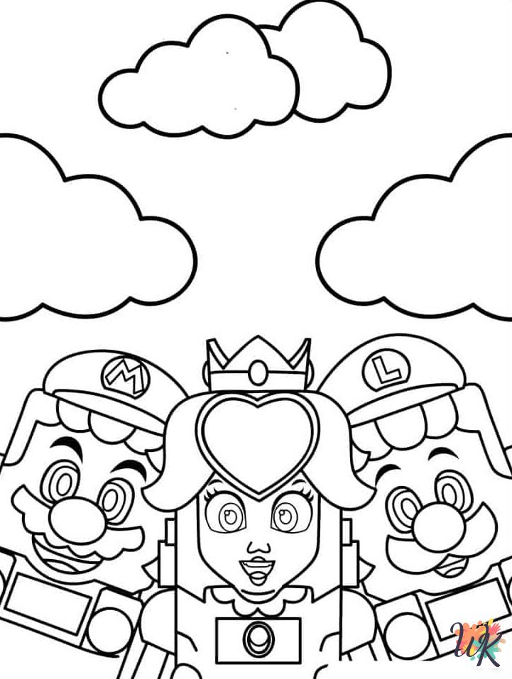 coloring pages for kids Mario