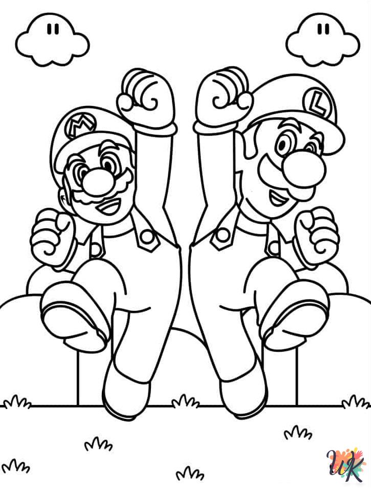 hard Mario coloring pages