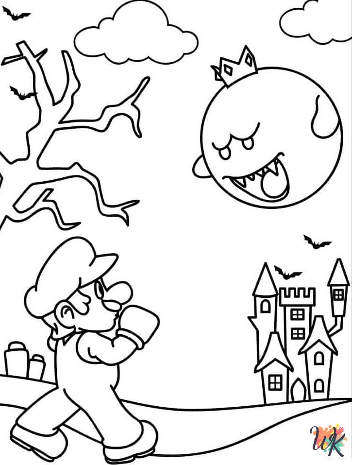 merry Mario coloring pages