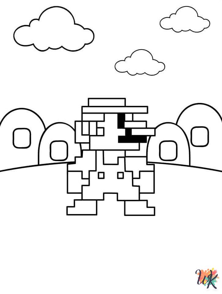 printable Mario coloring pages for adults