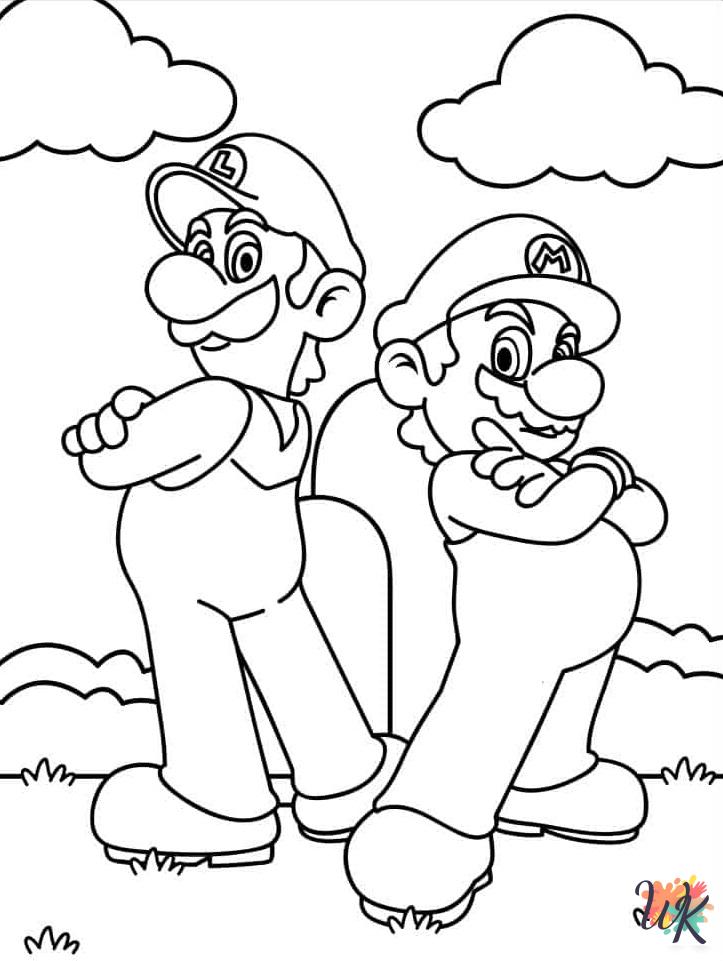 free Mario printable coloring pages