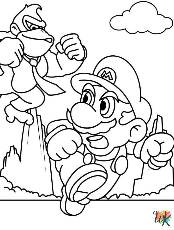grinch cute Mario coloring pages