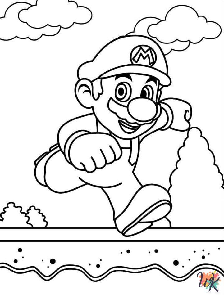 detailed Mario coloring pages