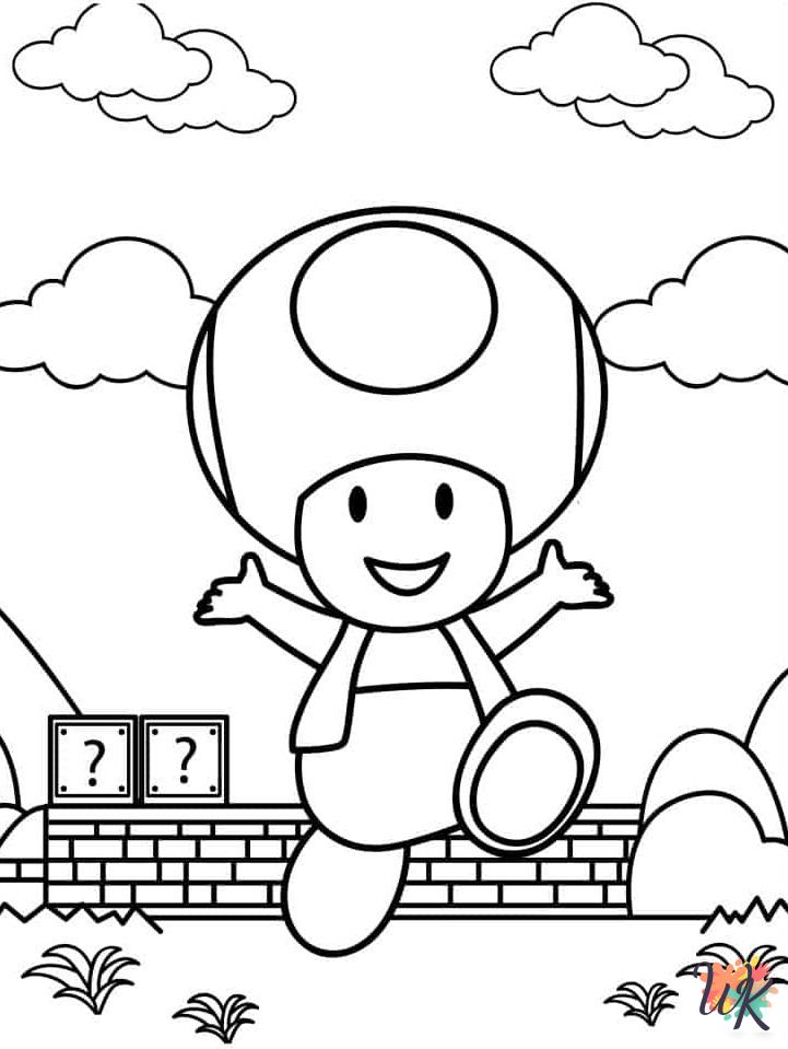 Mario coloring pages easy