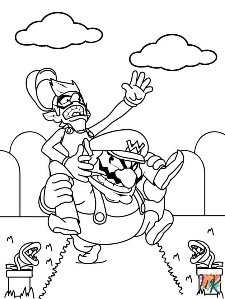 old-fashioned Mario coloring pages