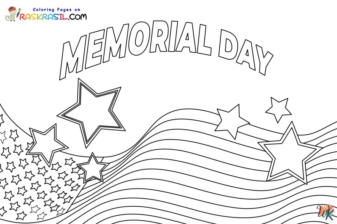 hard Memorial Day coloring pages