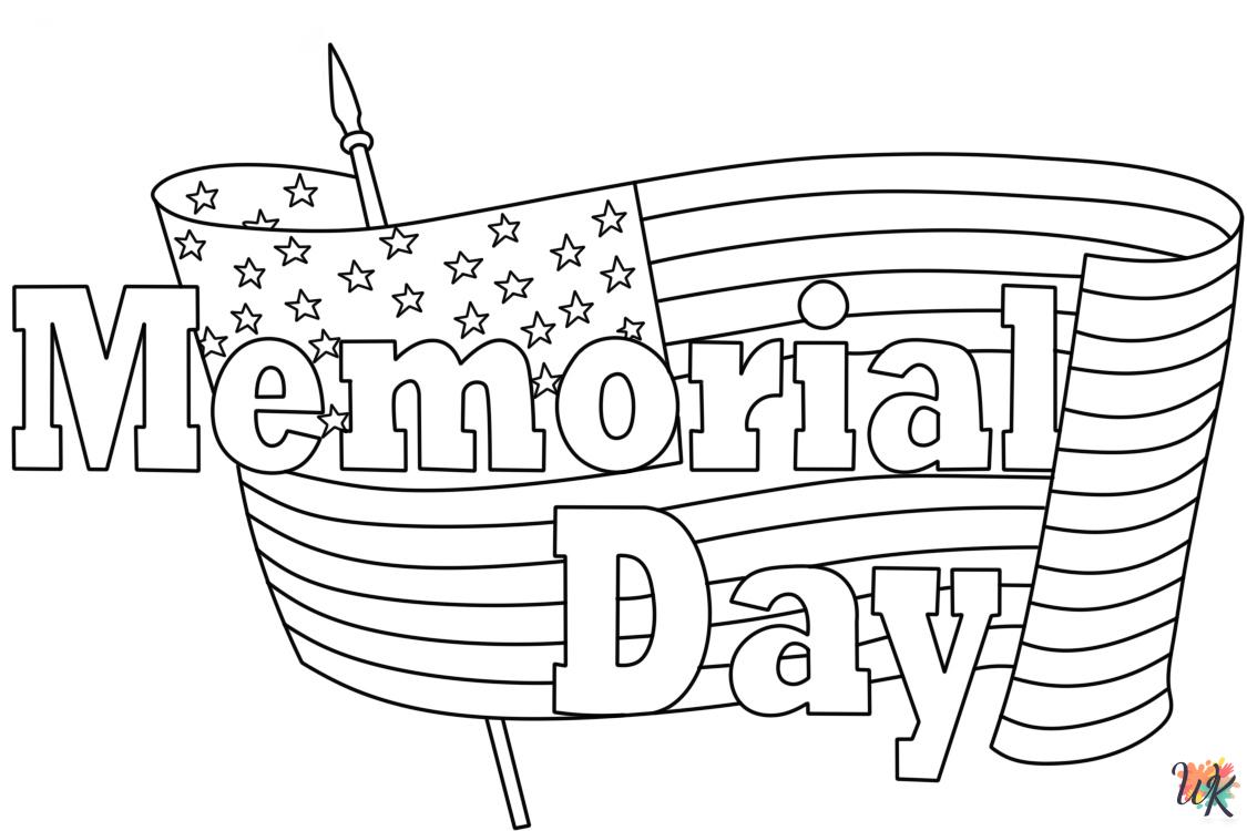 easy Memorial Day coloring pages