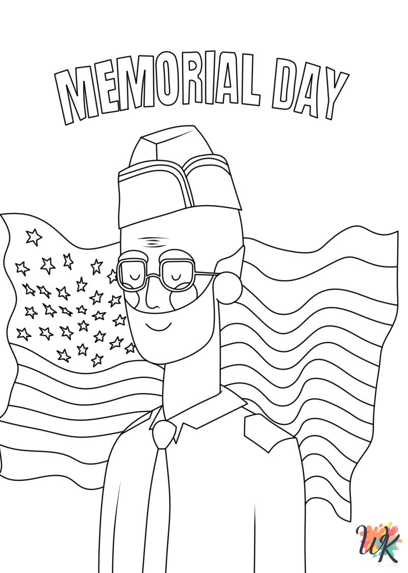 Memorial Day coloring pages for adults easy