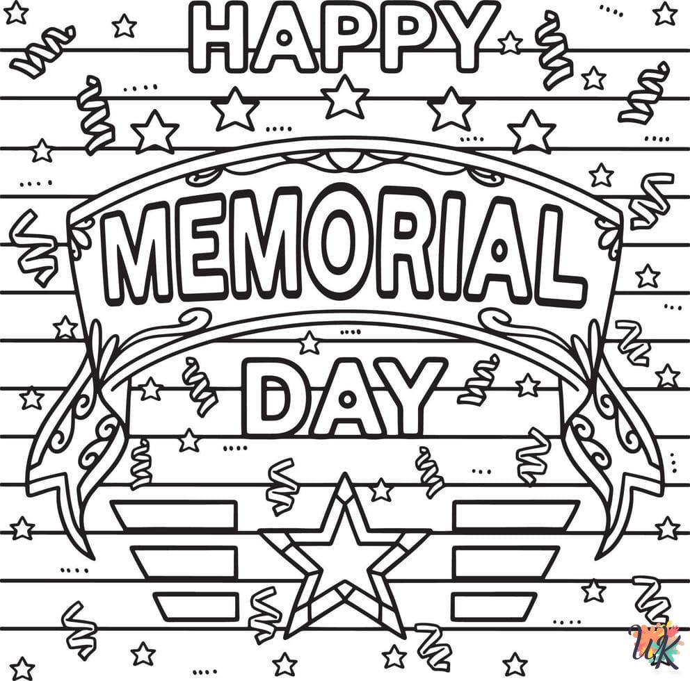 Memorial Day ornaments coloring pages