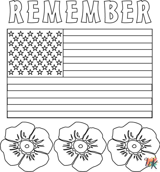 easy cute Memorial Day coloring pages