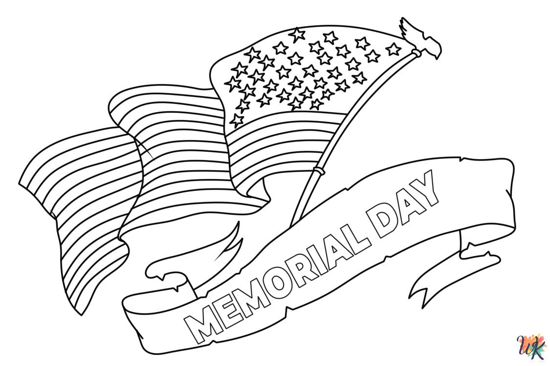 Memorial Day coloring book pages