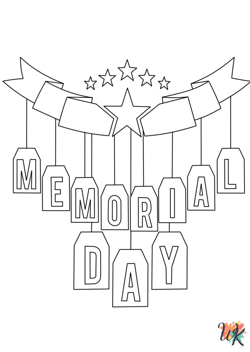 detailed Memorial Day coloring pages for adults