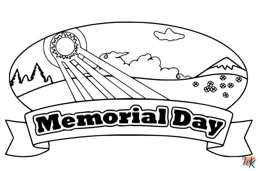 Memorial Day ornaments coloring pages