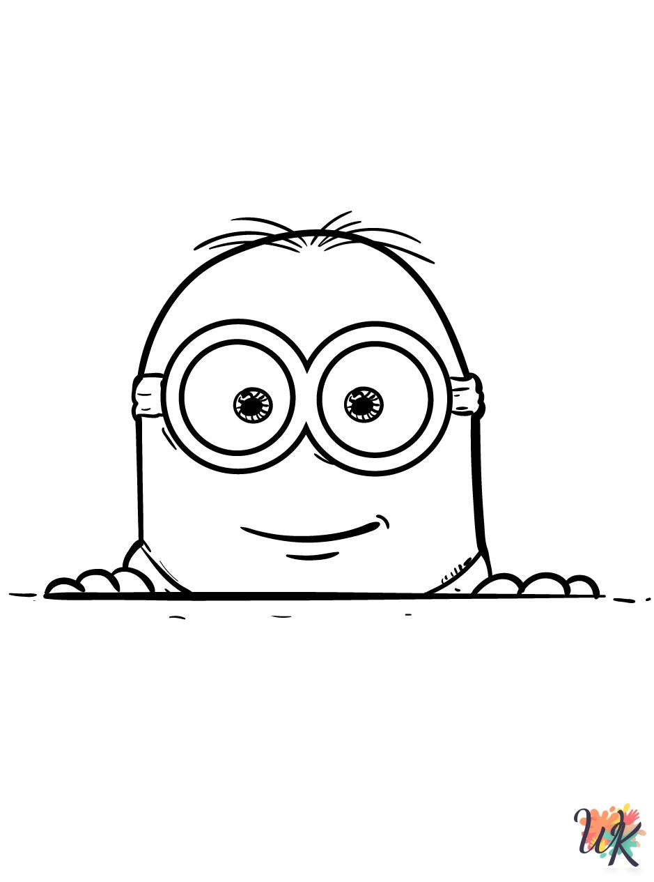 Minions themed coloring pages