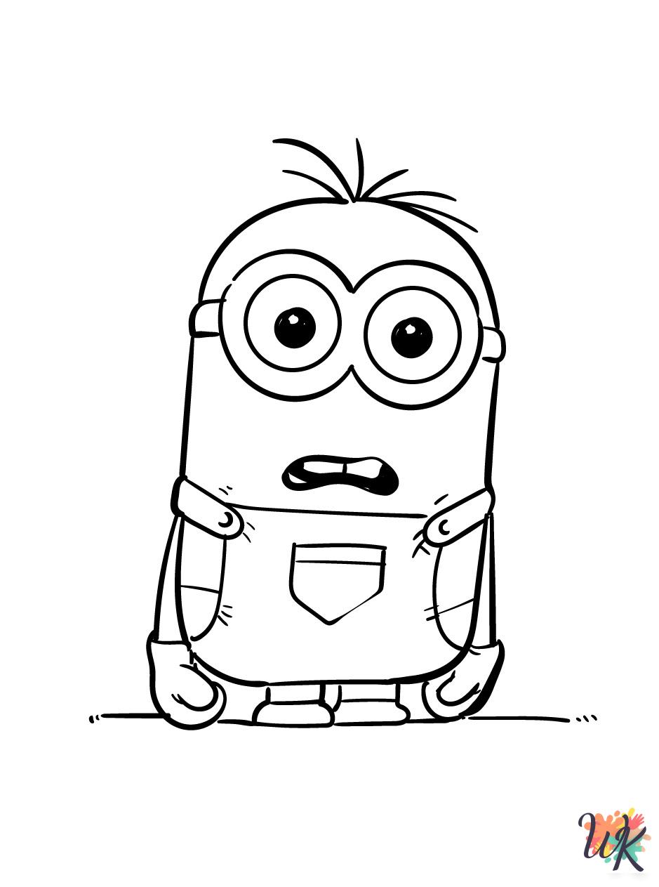 free Minions tree coloring pages