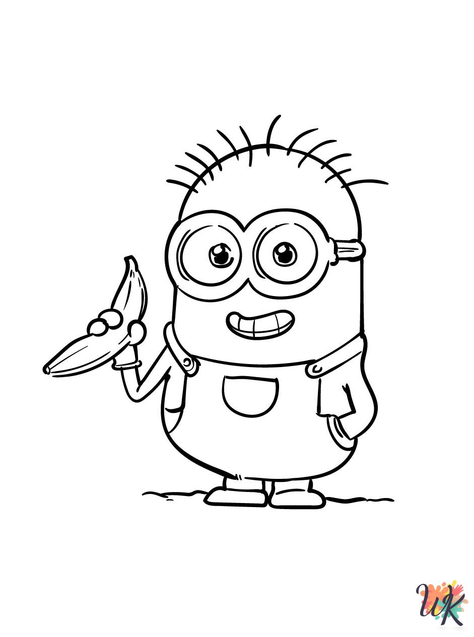 easy cute Minions coloring pages