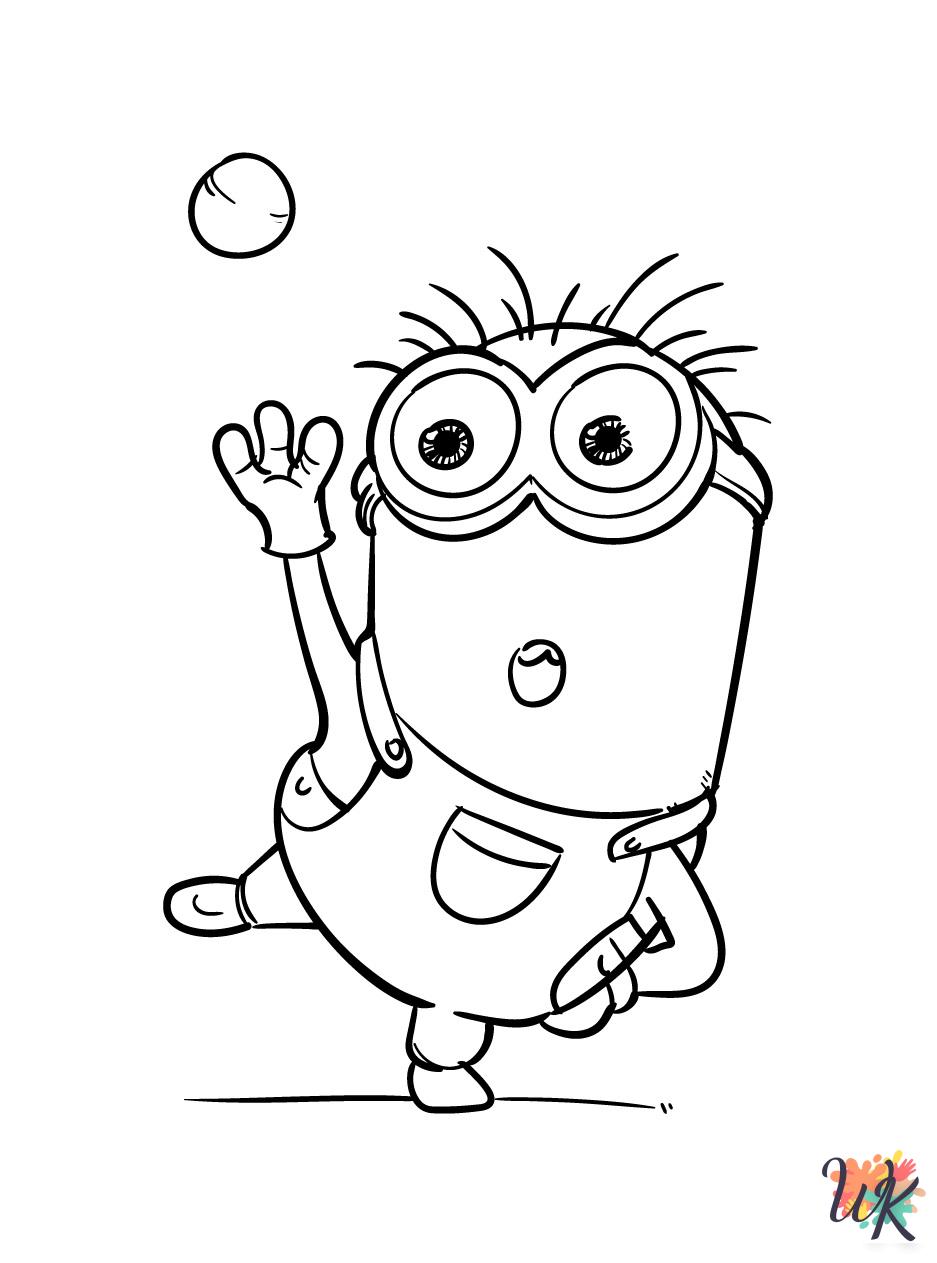 detailed Minions coloring pages