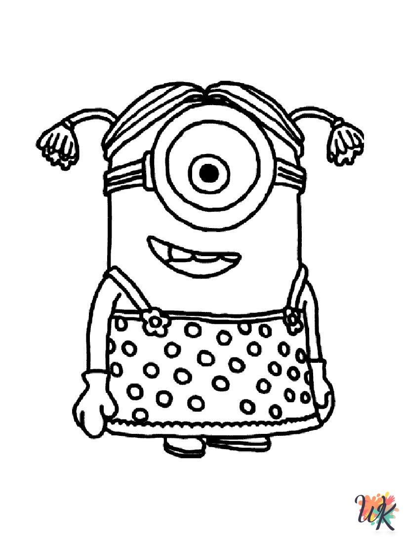 free adult Minions coloring pages