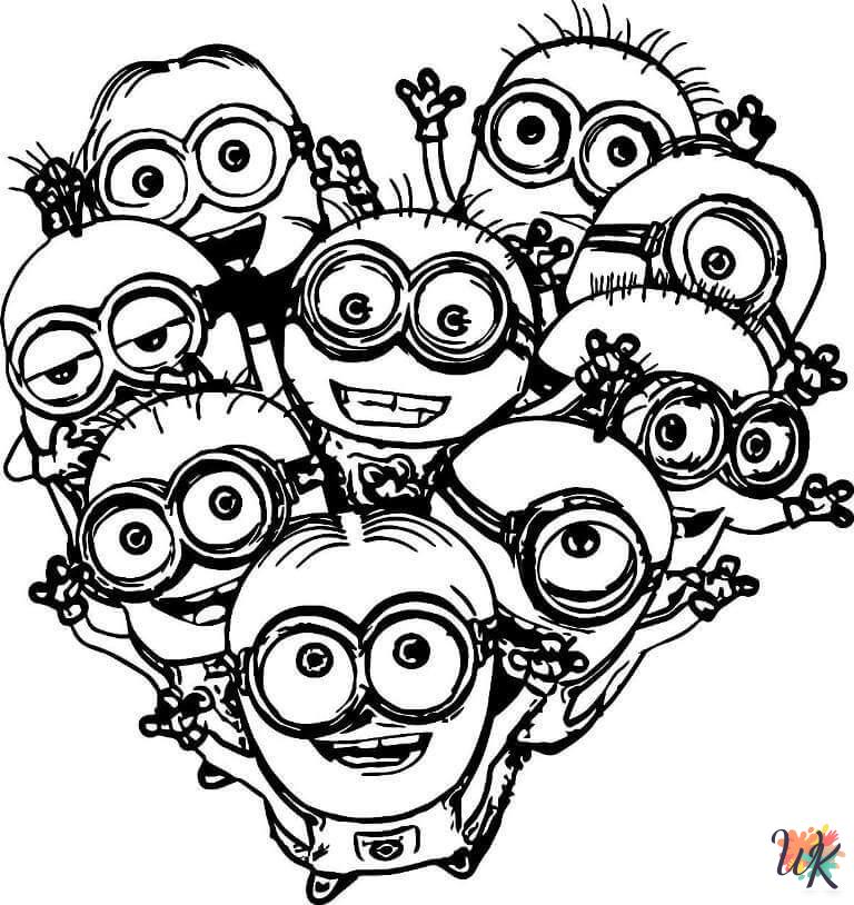 easy Minions coloring pages