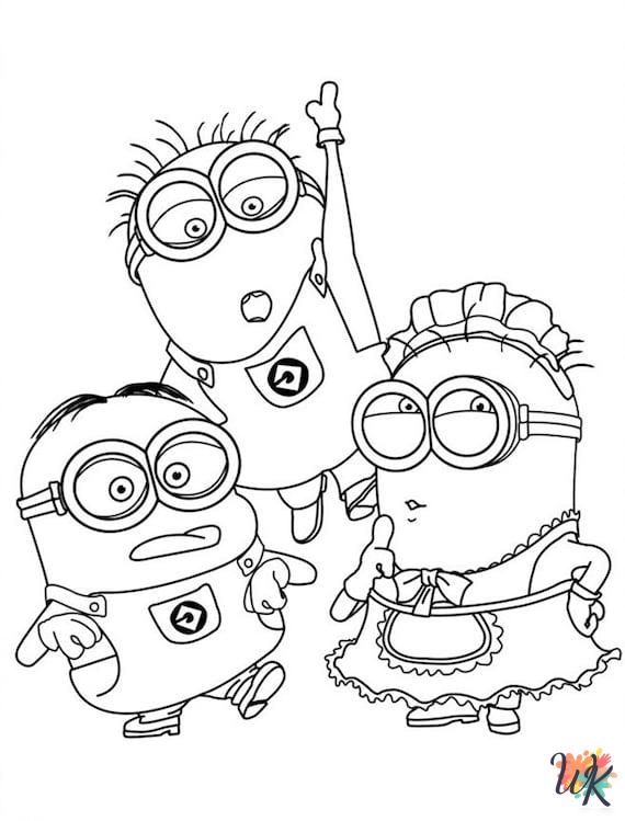 Minions free coloring pages