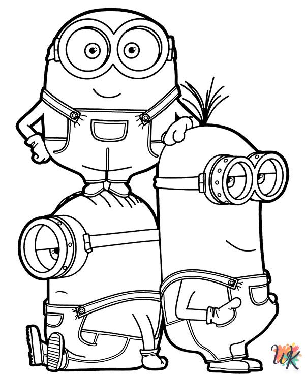 Minions adult coloring pages