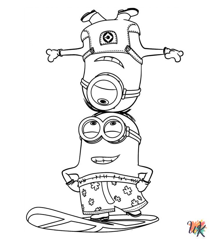 old-fashioned Minions coloring pages 3